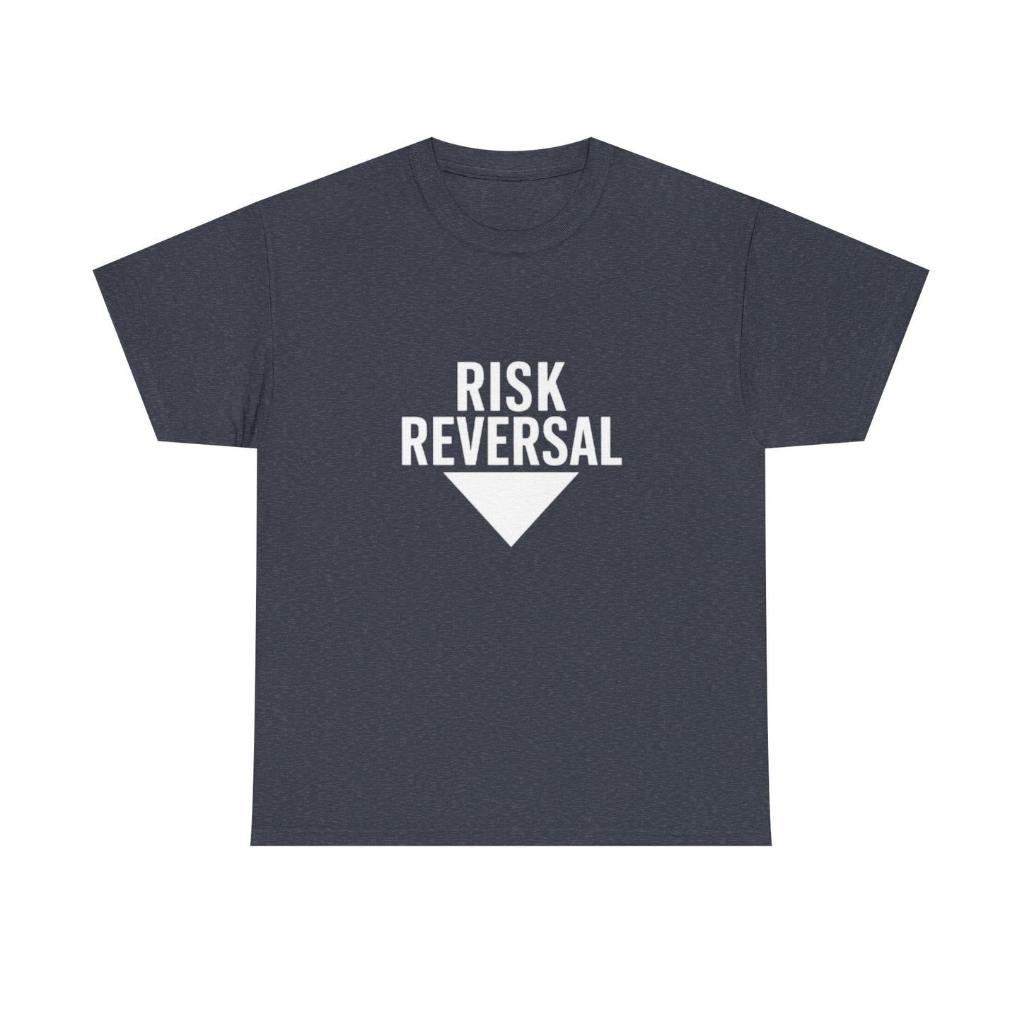Risk Reversal Unisex Heavy Cotton Tee, Casual Graphic T-Shirt, Motivational Shirt, Relaxed Fit Tee, Thought-Provoking Wear - Candleholm