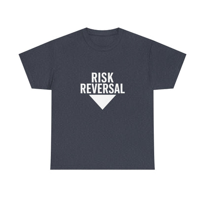 Risk Reversal Unisex Heavy Cotton Tee, Casual Graphic T-Shirt, Motivational Shirt, Relaxed Fit Tee, Thought-Provoking Wear - Candleholm