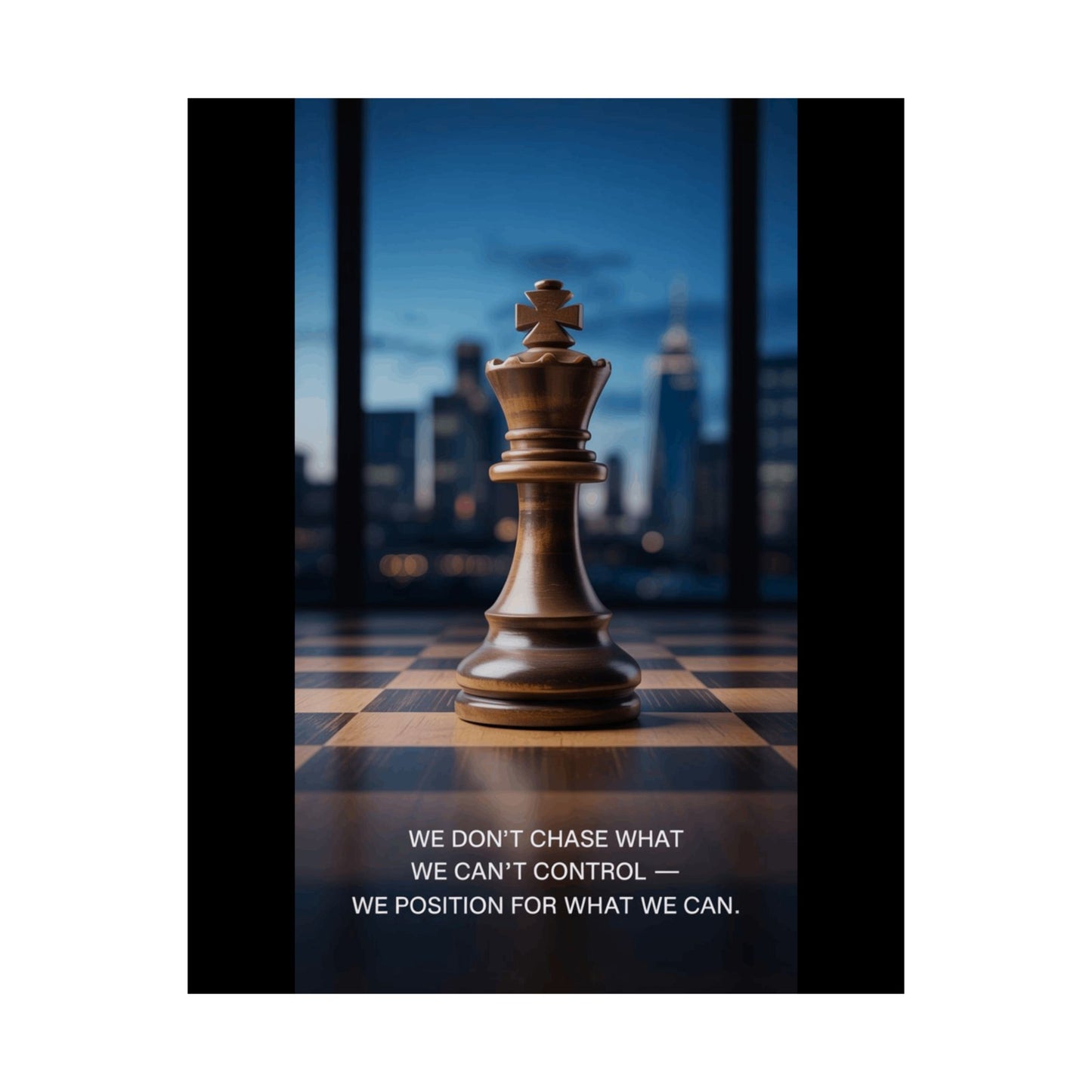 Vertical Poster - Matte Inspirational Artwork for Chess Enthusiasts and Strategists - Candleholm