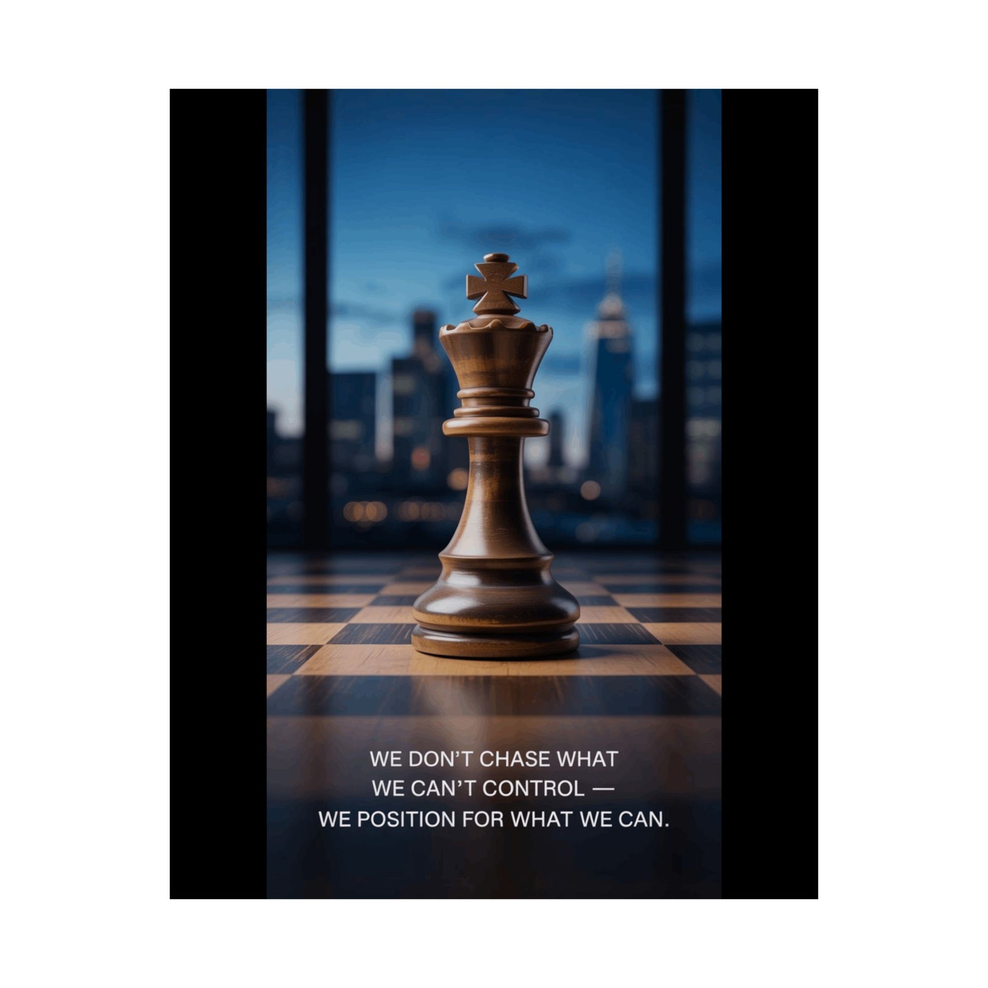 Vertical Poster - Matte Inspirational Artwork for Chess Enthusiasts and Strategists - Candleholm