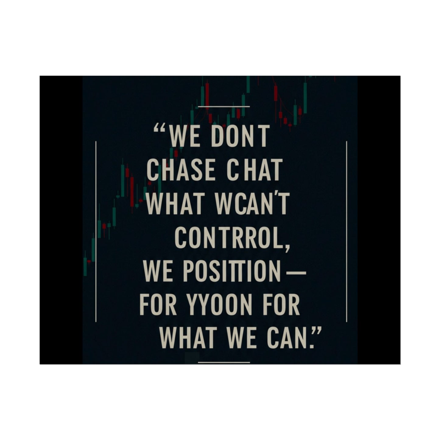 We Don’t Chase What We Can’t Control Art Poster, Motivational Quote Print, Modern Home Decor, Office Inspiration, Thoughtful Gift Idea - Candleholm