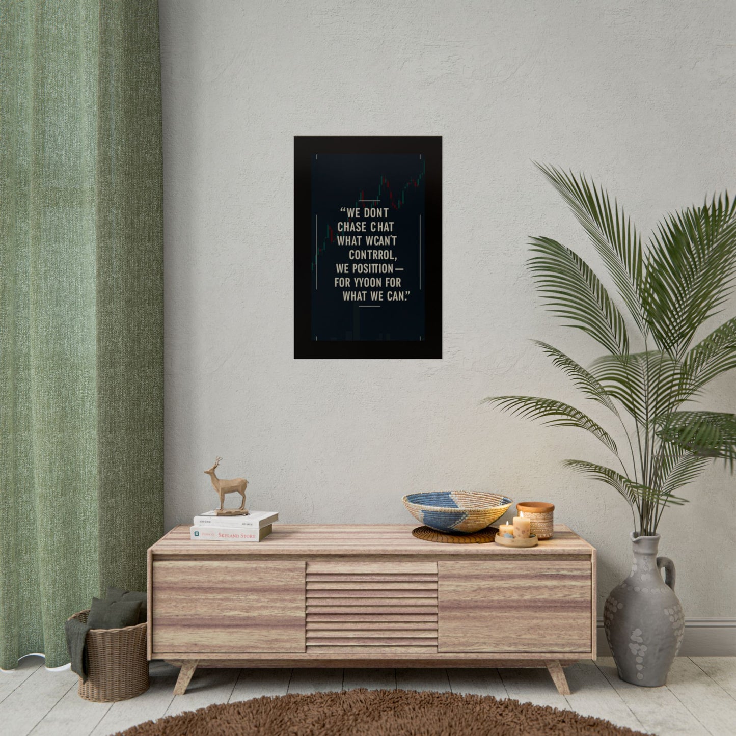 We Don’t Chase What We Can’t Control Art Poster, Motivational Quote Print, Modern Home Decor, Office Inspiration, Thoughtful Gift Idea - Candleholm