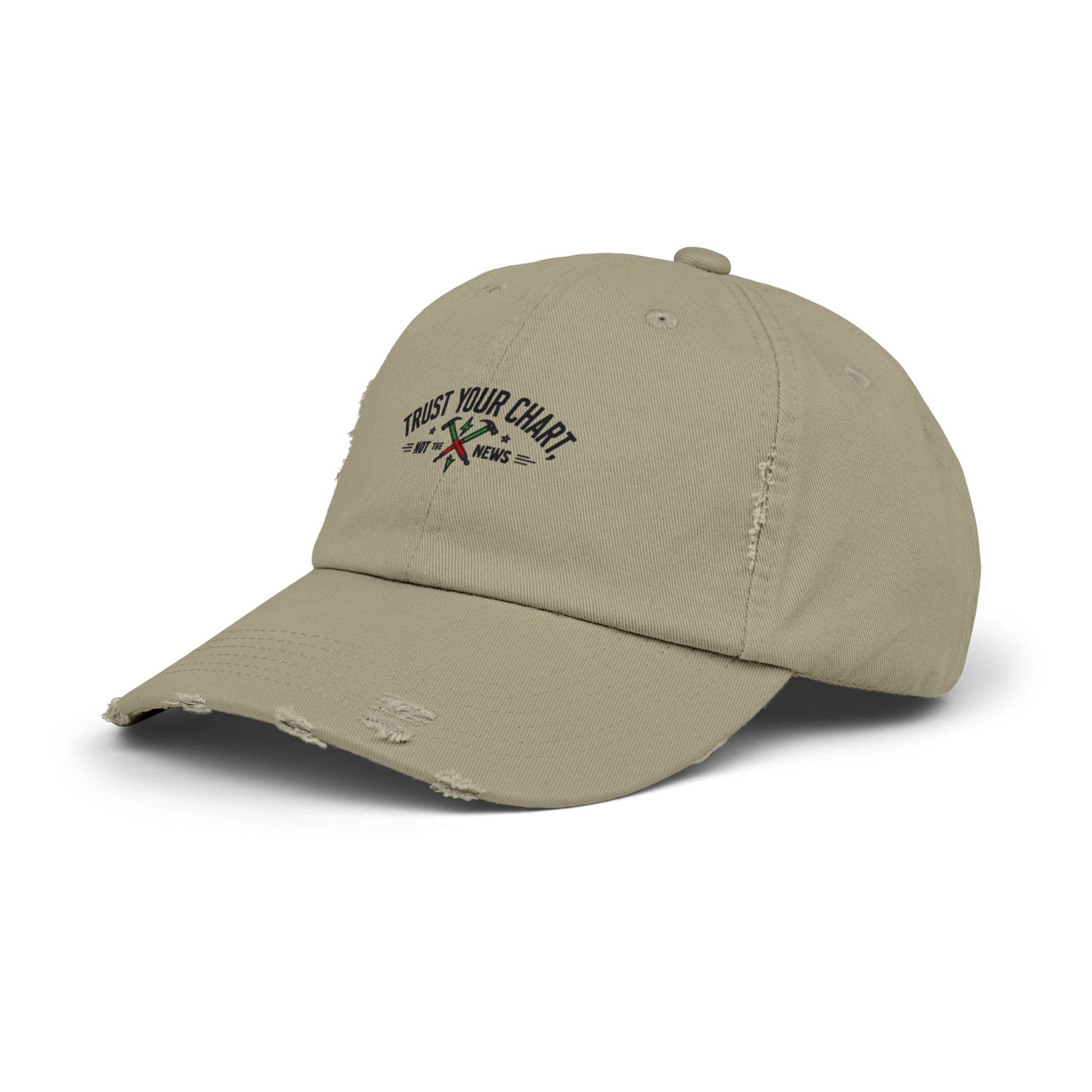 Trust Your Chart, Not the News” – Embroidered Minimalist Trading Dad Hat - Candleholm