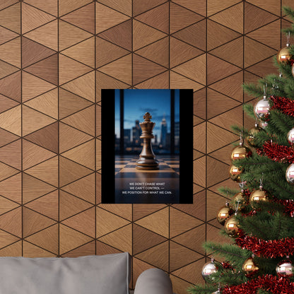 Vertical Poster - Matte Inspirational Artwork for Chess Enthusiasts and Strategists - Candleholm