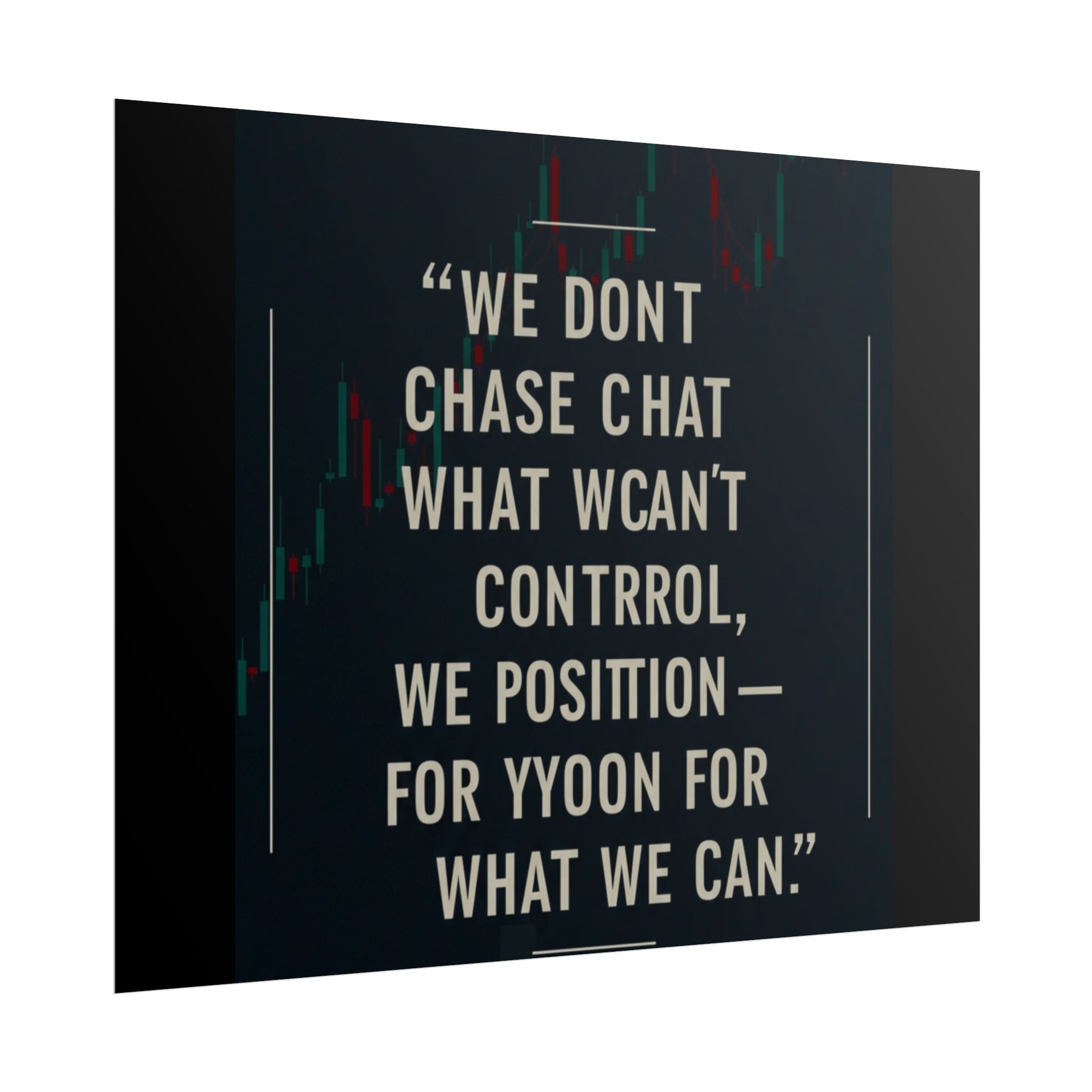 We Don’t Chase What We Can’t Control Art Poster, Motivational Quote Print, Modern Home Decor, Office Inspiration, Thoughtful Gift Idea - Candleholm