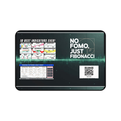 Fibonacci Trading Desk Mat - Stylish Mouse Pad for Traders - Candleholm