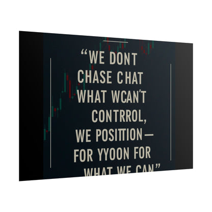We Don’t Chase What We Can’t Control Art Poster, Motivational Quote Print, Modern Home Decor, Office Inspiration, Thoughtful Gift Idea - Candleholm