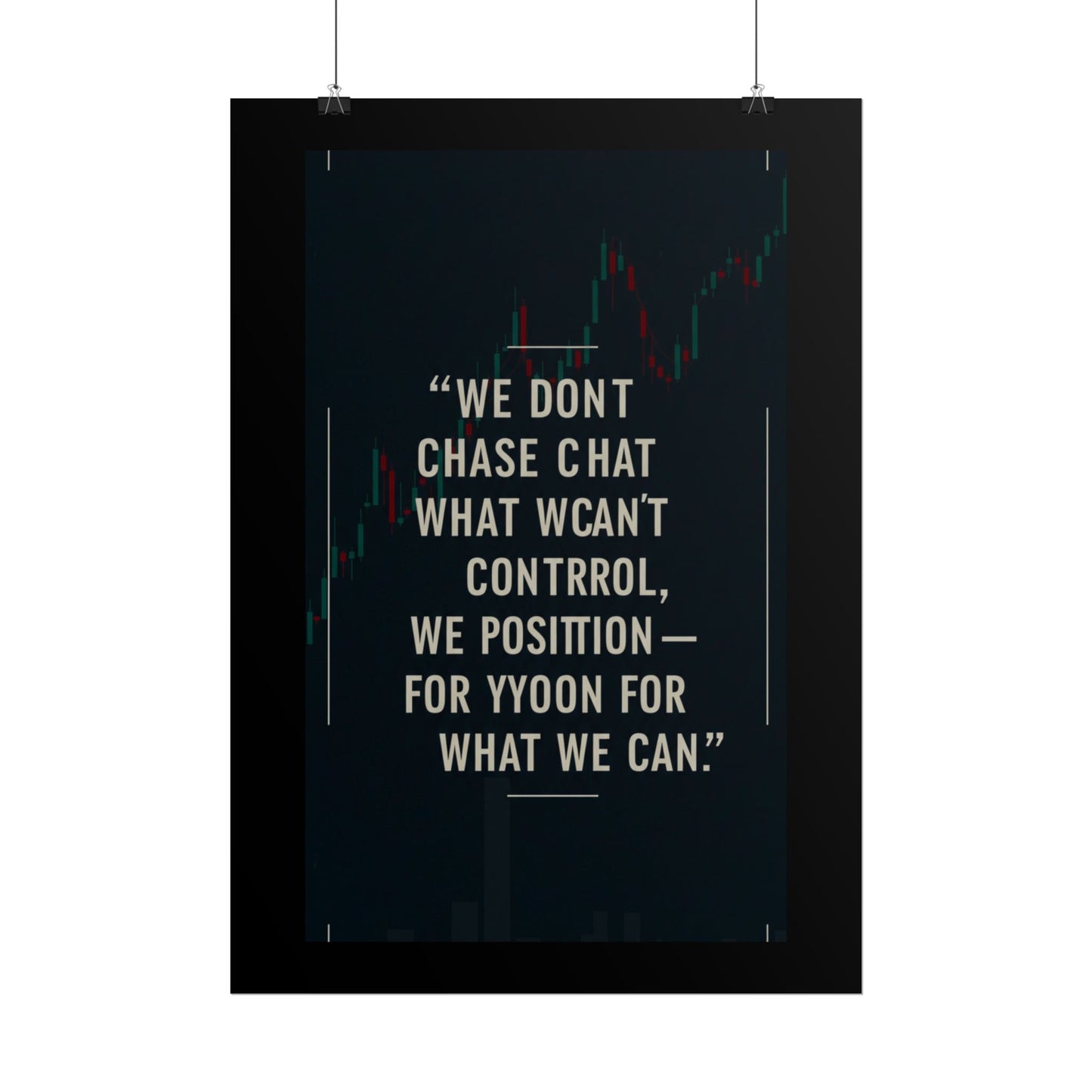 We Don’t Chase What We Can’t Control Art Poster, Motivational Quote Print, Modern Home Decor, Office Inspiration, Thoughtful Gift Idea - Candleholm