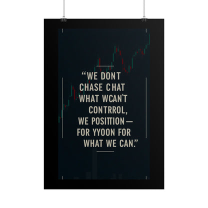 We Don’t Chase What We Can’t Control Art Poster, Motivational Quote Print, Modern Home Decor, Office Inspiration, Thoughtful Gift Idea - Candleholm