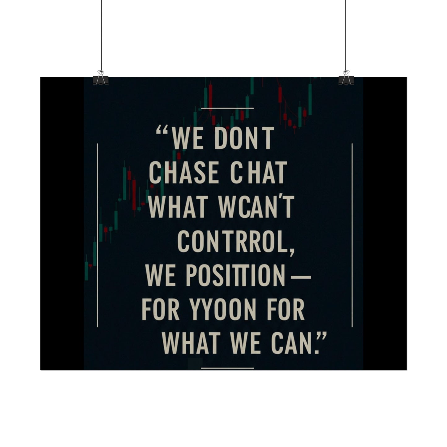 We Don’t Chase What We Can’t Control Art Poster, Motivational Quote Print, Modern Home Decor, Office Inspiration, Thoughtful Gift Idea - Candleholm