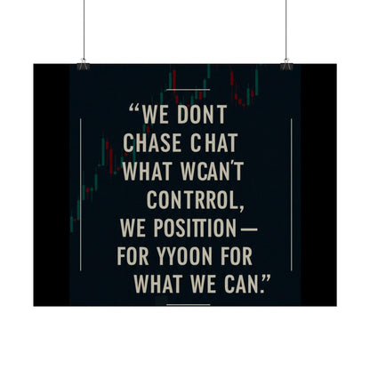 We Don’t Chase What We Can’t Control Art Poster, Motivational Quote Print, Modern Home Decor, Office Inspiration, Thoughtful Gift Idea - Candleholm