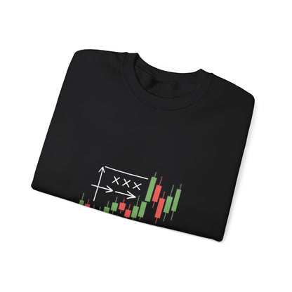 Market Playbook Sweatshirt - Chalkboard Football Trader Fall Uniform - Candleholm