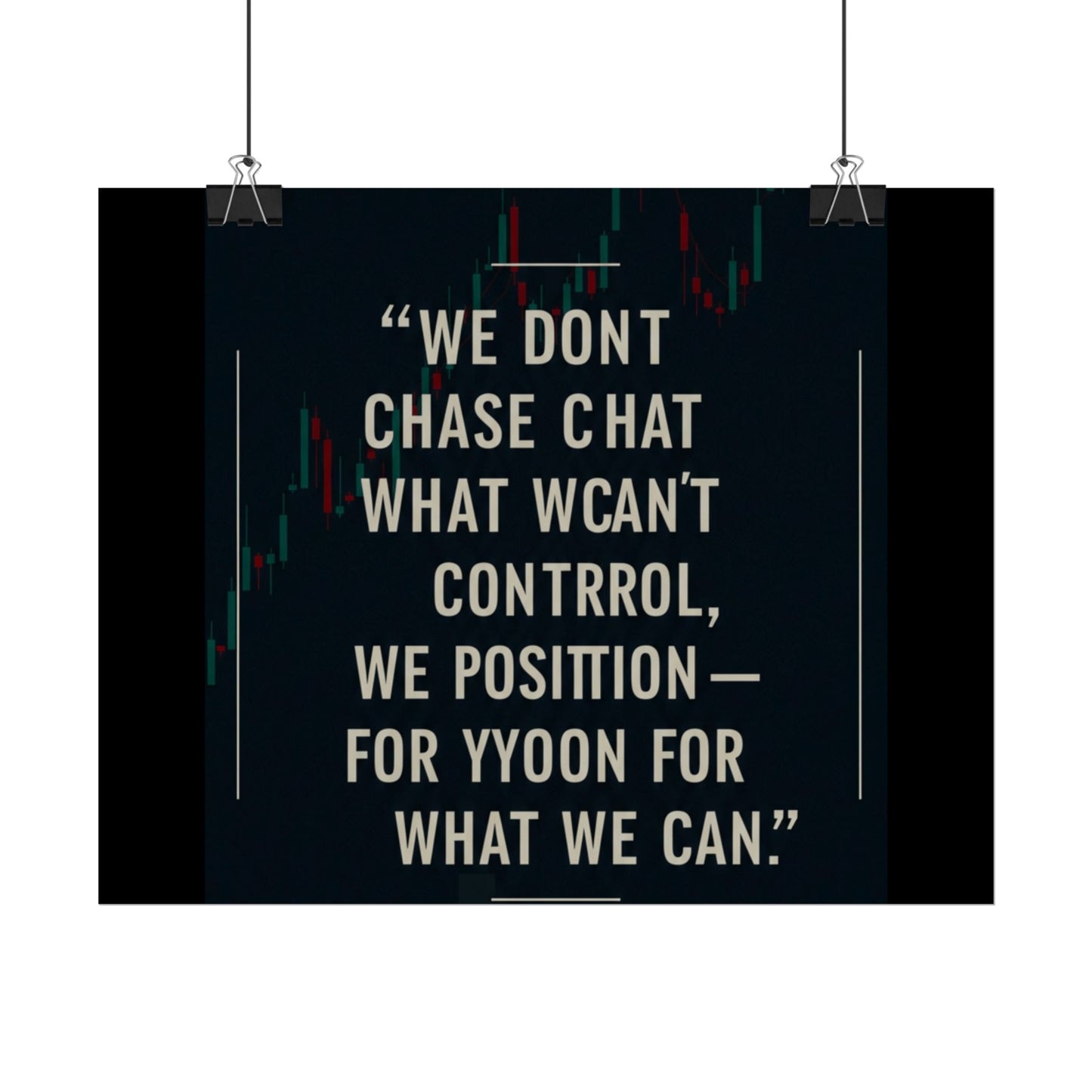 We Don’t Chase What We Can’t Control Art Poster, Motivational Quote Print, Modern Home Decor, Office Inspiration, Thoughtful Gift Idea - Candleholm