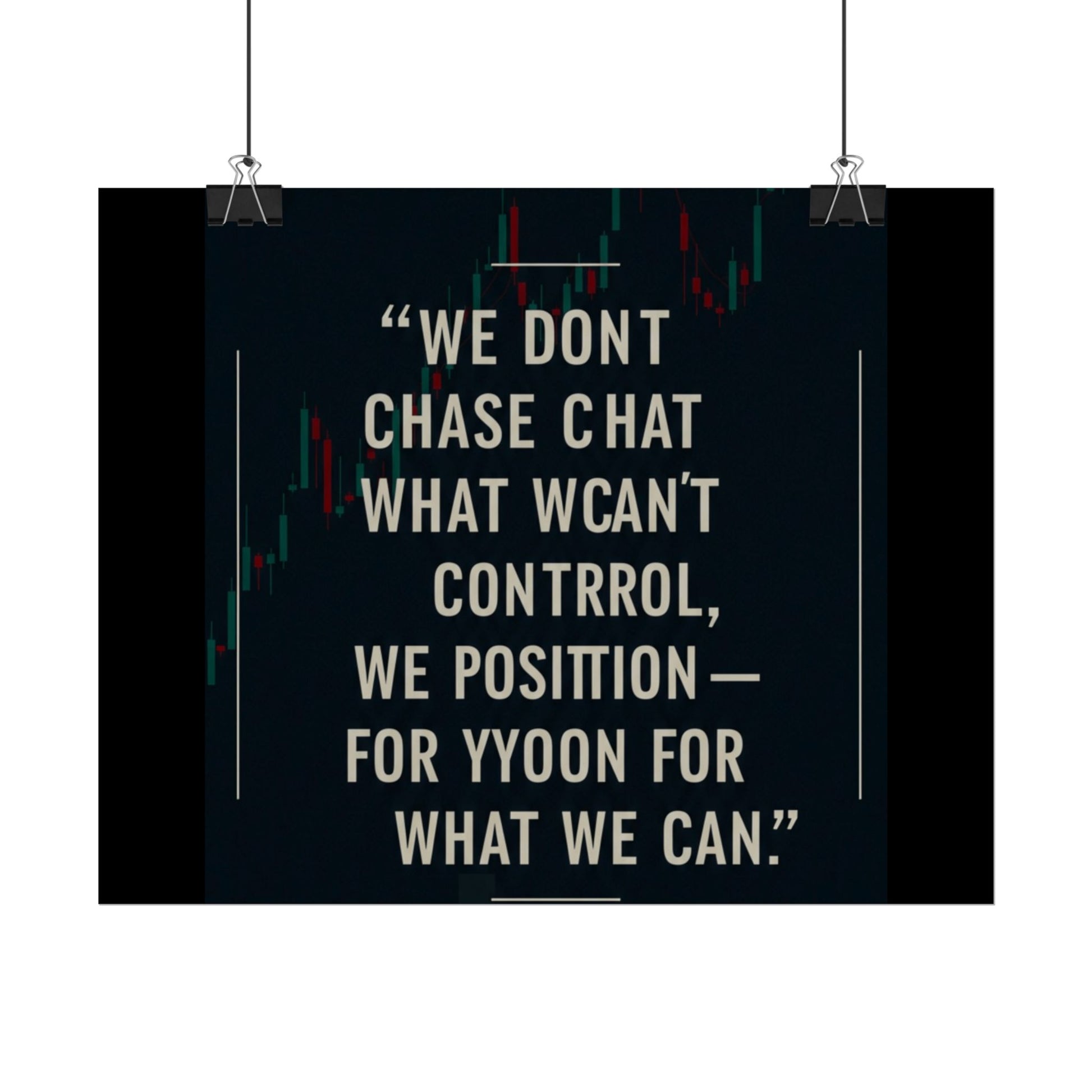 We Don’t Chase What We Can’t Control Art Poster, Motivational Quote Print, Modern Home Decor, Office Inspiration, Thoughtful Gift Idea - Candleholm