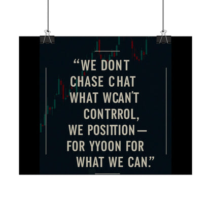 We Don’t Chase What We Can’t Control Art Poster, Motivational Quote Print, Modern Home Decor, Office Inspiration, Thoughtful Gift Idea - Candleholm
