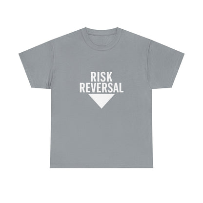 Risk Reversal Unisex Heavy Cotton Tee, Casual Graphic T-Shirt, Motivational Shirt, Relaxed Fit Tee, Thought-Provoking Wear - Candleholm