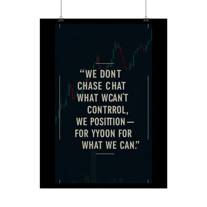We Don’t Chase What We Can’t Control Art Poster, Motivational Quote Print, Modern Home Decor, Office Inspiration, Thoughtful Gift Idea - Candleholm