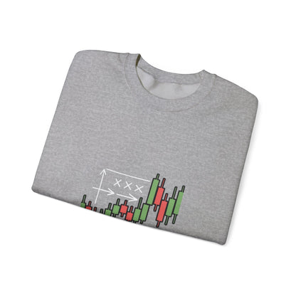 Market Playbook Sweatshirt - Chalkboard Football Trader Fall Uniform - Candleholm