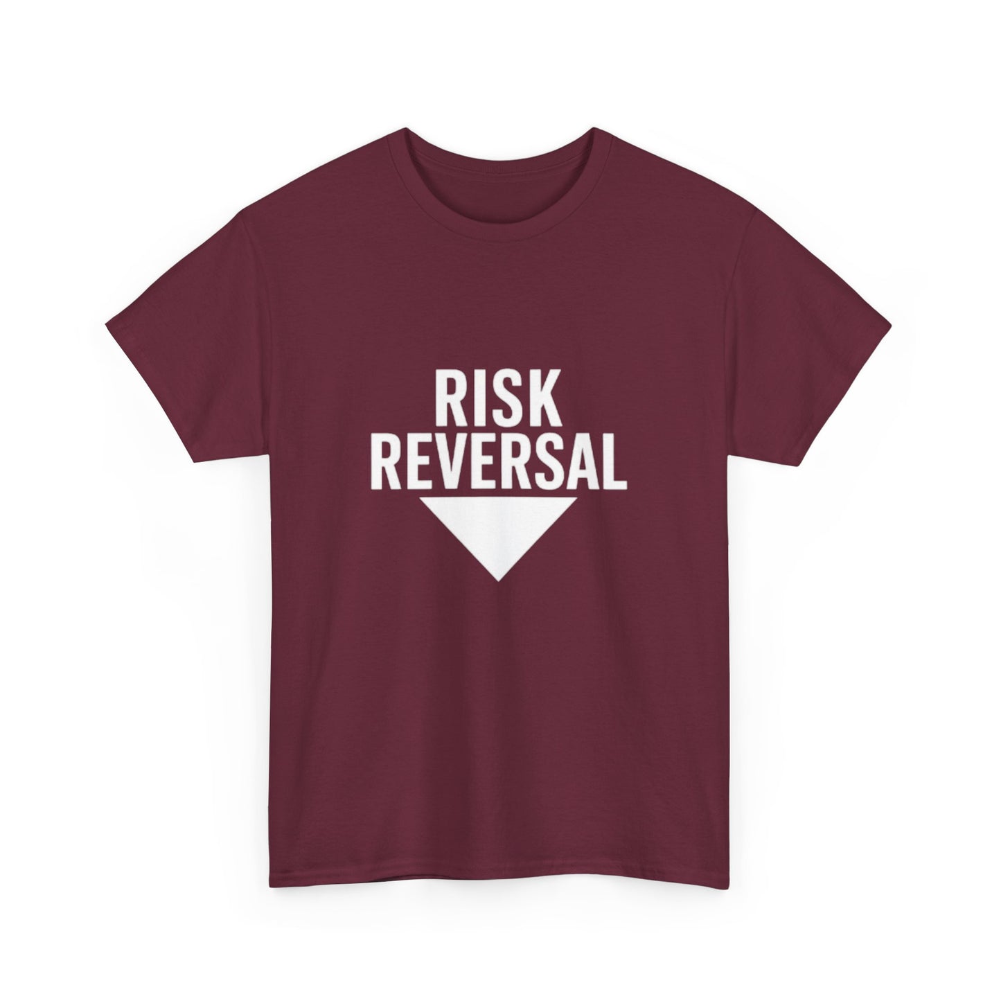 Risk Reversal Unisex Heavy Cotton Tee, Casual Graphic T-Shirt, Motivational Shirt, Relaxed Fit Tee, Thought-Provoking Wear - Candleholm