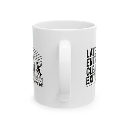 Late Entry, Clean Exit – Trader’s Precision Mug | Gift for Commuters, Office Humor, Morning Coffee - Candleholm