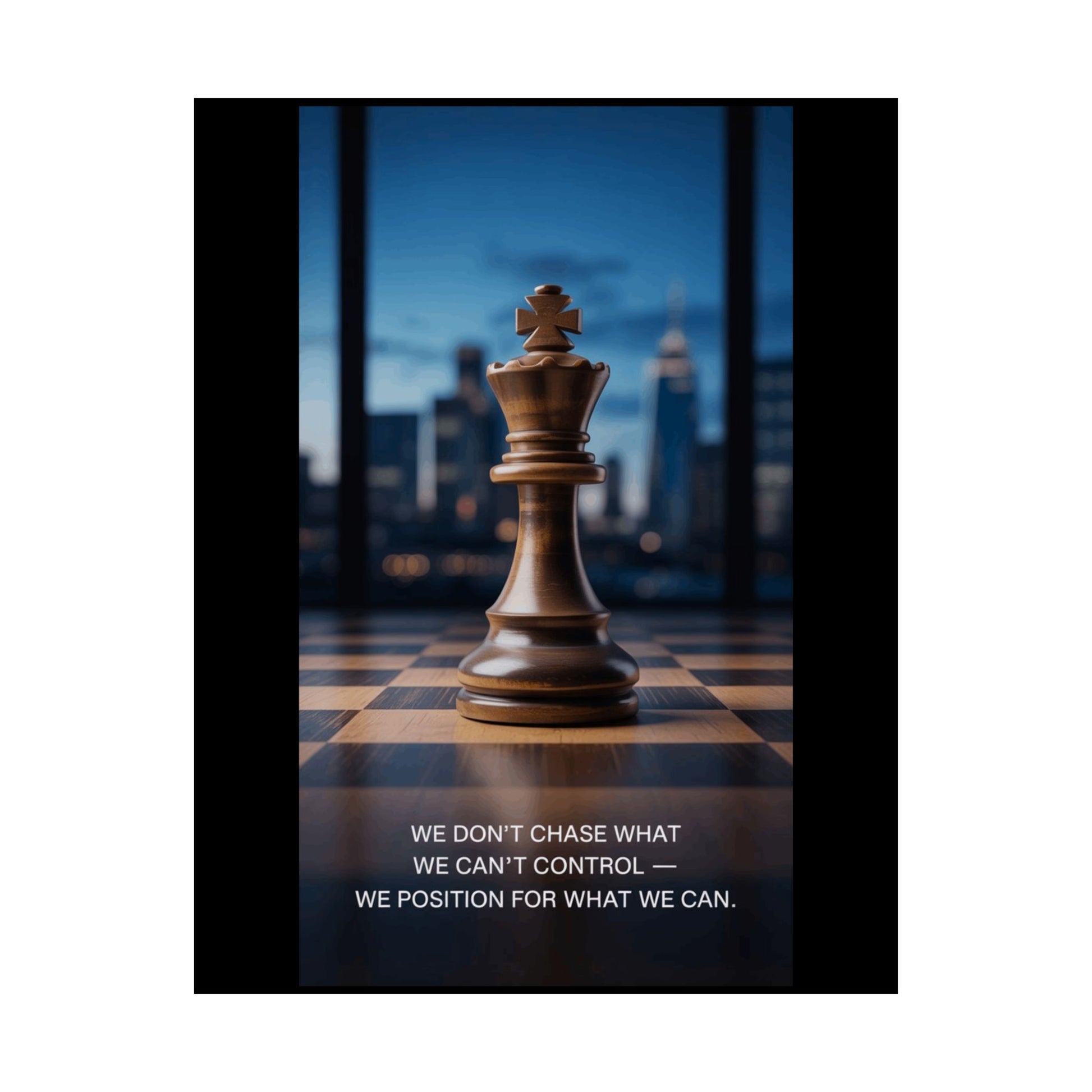 Vertical Poster - Matte Inspirational Artwork for Chess Enthusiasts and Strategists - Candleholm