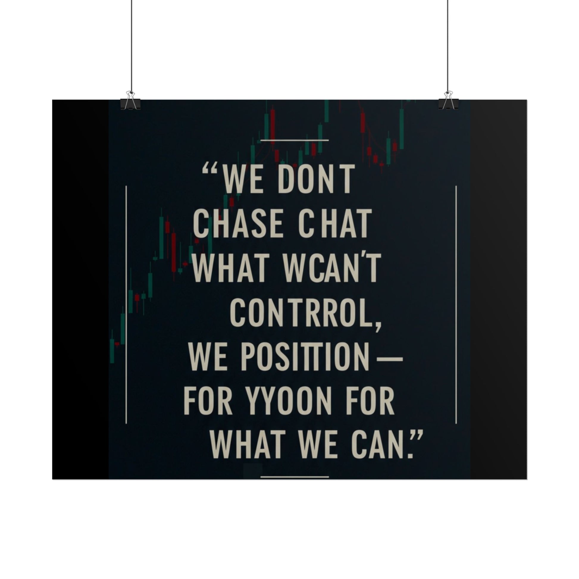 We Don’t Chase What We Can’t Control Art Poster, Motivational Quote Print, Modern Home Decor, Office Inspiration, Thoughtful Gift Idea - Candleholm