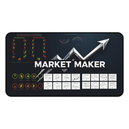 Market Maker Desk Mat, Trading Desk Accessory, Gamer Mouse Pad, Finance Gift, - Candleholm