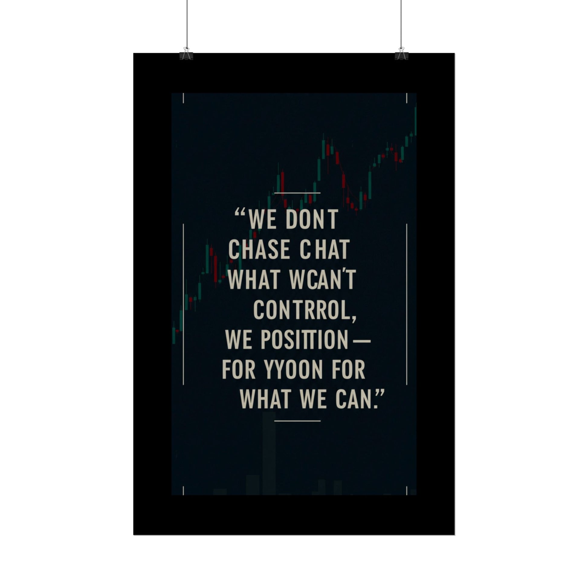 We Don’t Chase What We Can’t Control Art Poster, Motivational Quote Print, Modern Home Decor, Office Inspiration, Thoughtful Gift Idea - Candleholm