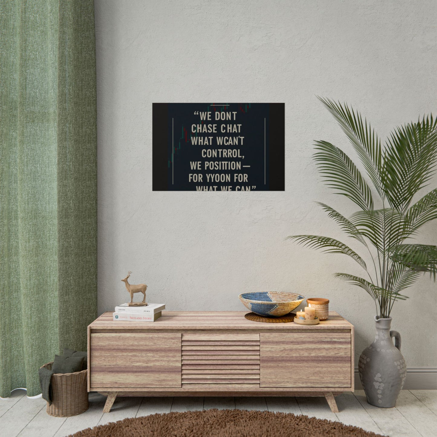 We Don’t Chase What We Can’t Control Art Poster, Motivational Quote Print, Modern Home Decor, Office Inspiration, Thoughtful Gift Idea - Candleholm