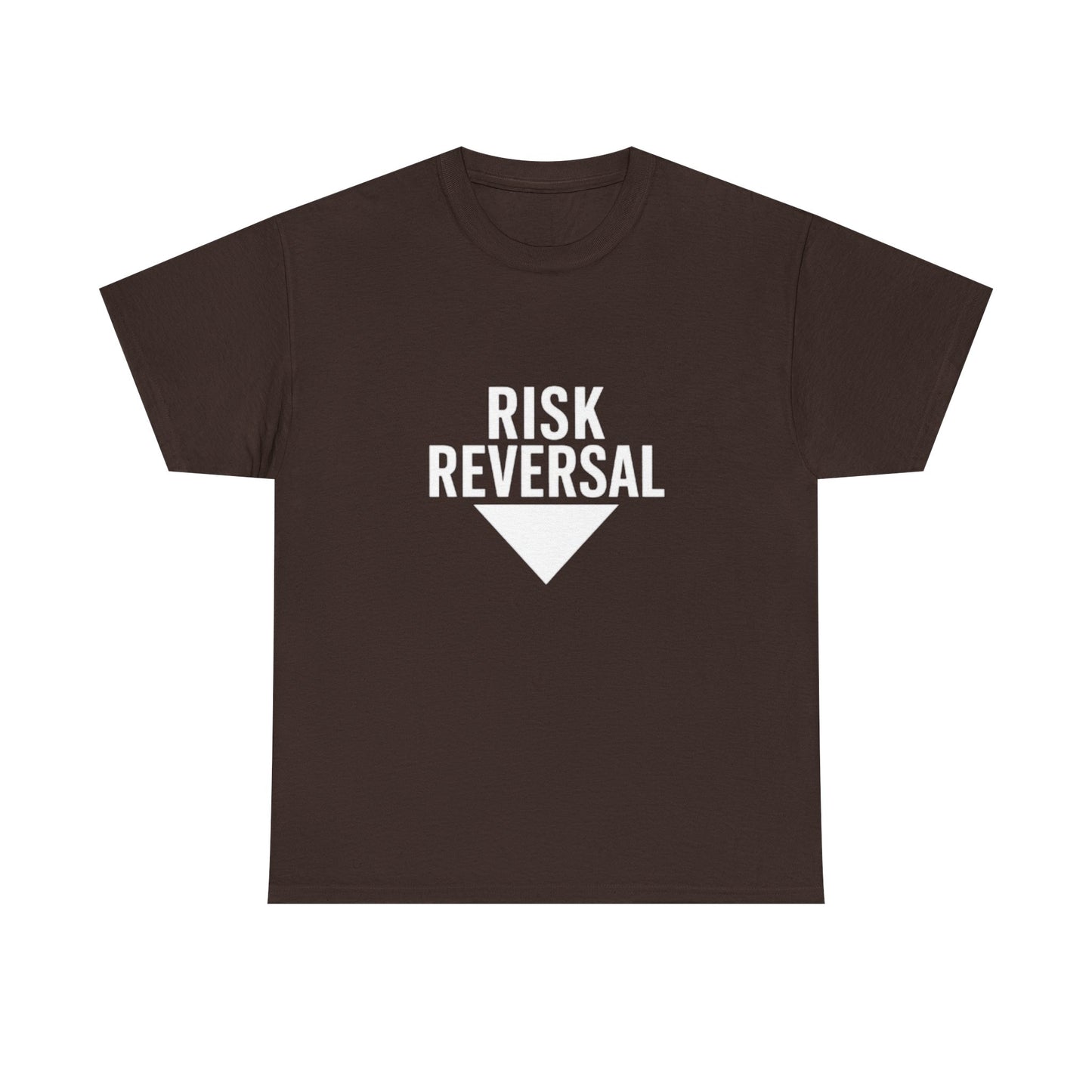 Risk Reversal Unisex Heavy Cotton Tee, Casual Graphic T-Shirt, Motivational Shirt, Relaxed Fit Tee, Thought-Provoking Wear - Candleholm