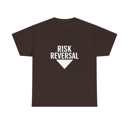 Risk Reversal Unisex Heavy Cotton Tee, Casual Graphic T-Shirt, Motivational Shirt, Relaxed Fit Tee, Thought-Provoking Wear - Candleholm