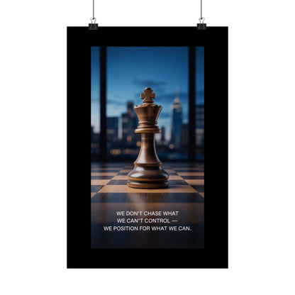 Vertical Poster - Matte Inspirational Artwork for Chess Enthusiasts and Strategists - Candleholm