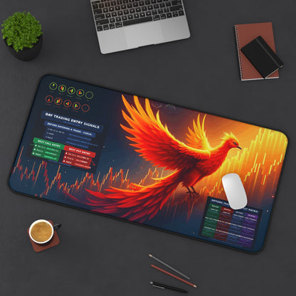 Phoenix Trading indicators Desk Mat - Inspirational & Motivational, Trading Gifts, Office - Candleholm