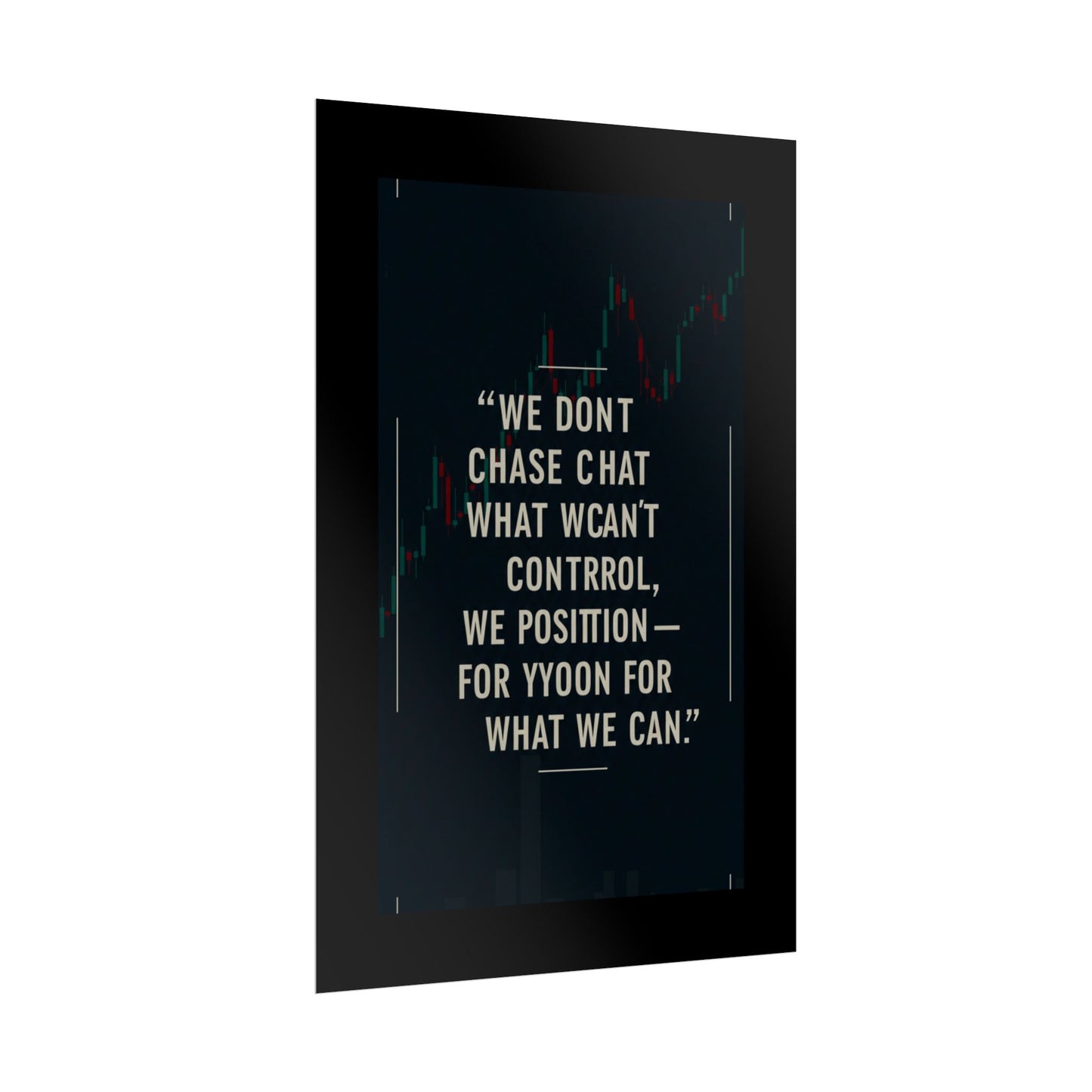 We Don’t Chase What We Can’t Control Art Poster, Motivational Quote Print, Modern Home Decor, Office Inspiration, Thoughtful Gift Idea - Candleholm