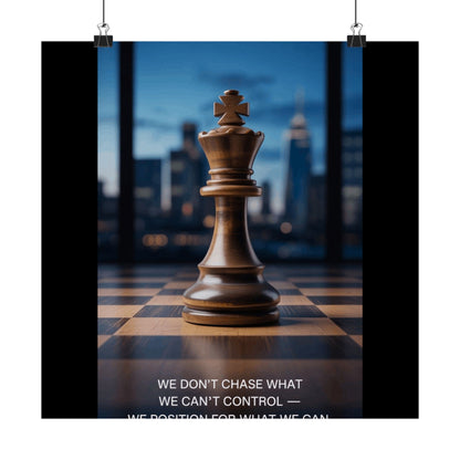 Vertical Poster - Matte Inspirational Artwork for Chess Enthusiasts and Strategists - Candleholm