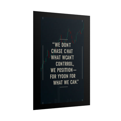 We Don’t Chase What We Can’t Control Art Poster, Motivational Quote Print, Modern Home Decor, Office Inspiration, Thoughtful Gift Idea - Candleholm