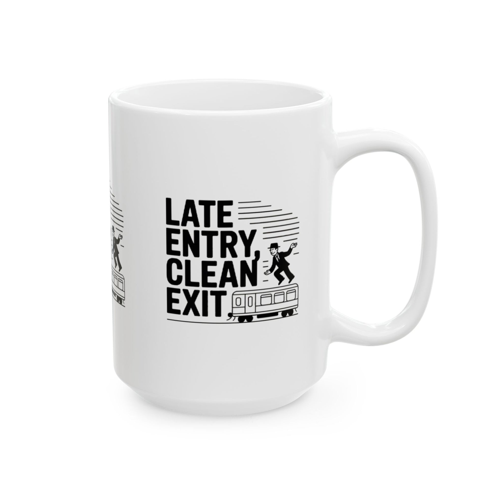 Late Entry, Clean Exit – Trader’s Precision Mug | Gift for Commuters, Office Humor, Morning Coffee - Candleholm
