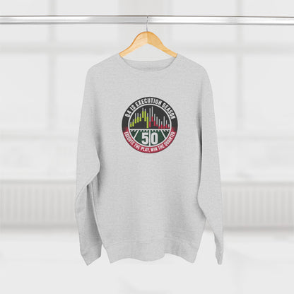 Q4 Execution Season Unisex Crewneck Sweatshirt - Trading Charts Gridiron Design - Candleholm