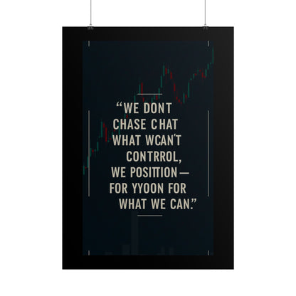 We Don’t Chase What We Can’t Control Art Poster, Motivational Quote Print, Modern Home Decor, Office Inspiration, Thoughtful Gift Idea - Candleholm