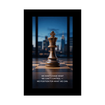 Vertical Poster - Matte Inspirational Artwork for Chess Enthusiasts and Strategists - Candleholm