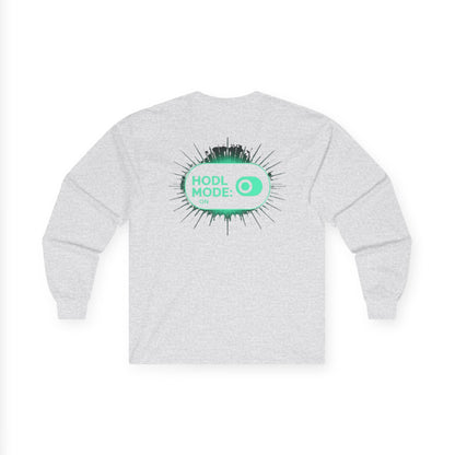 HODL Mode Long Sleeve Tee, Crypto Gift, Unisex T-Shirt, Investment Apparel, Funny Meme Shirt, Casual Wear, Layering Top - Candleholm