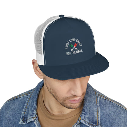 Trust Your Chart, Not the News” – Embroidered Minimalist Trading Dad - Candleholm