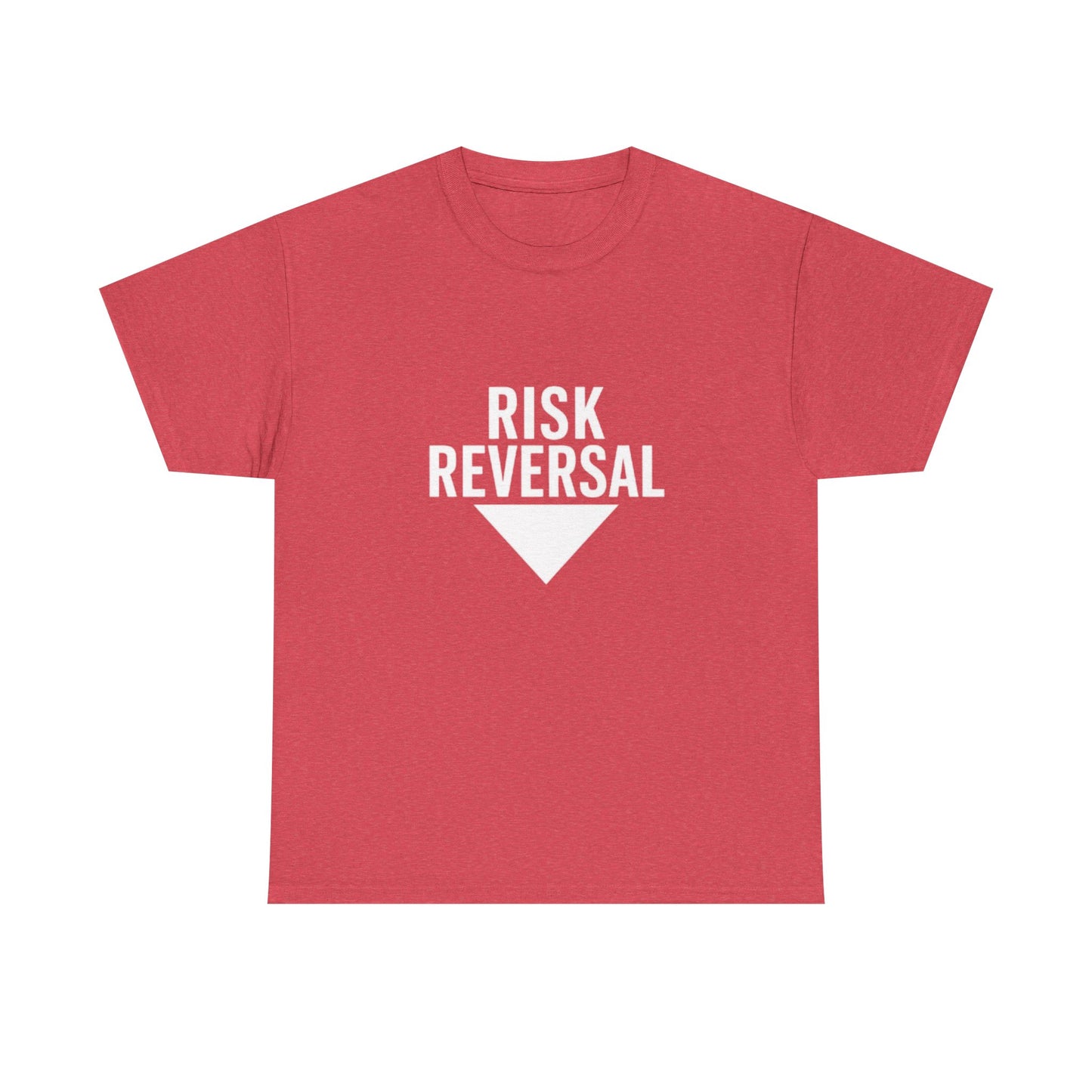 Risk Reversal Unisex Heavy Cotton Tee, Casual Graphic T-Shirt, Motivational Shirt, Relaxed Fit Tee, Thought-Provoking Wear - Candleholm