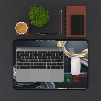 Stay Disciplined Trading Desk Mat, Motivational Day Trading Entry Signals - Candleholm