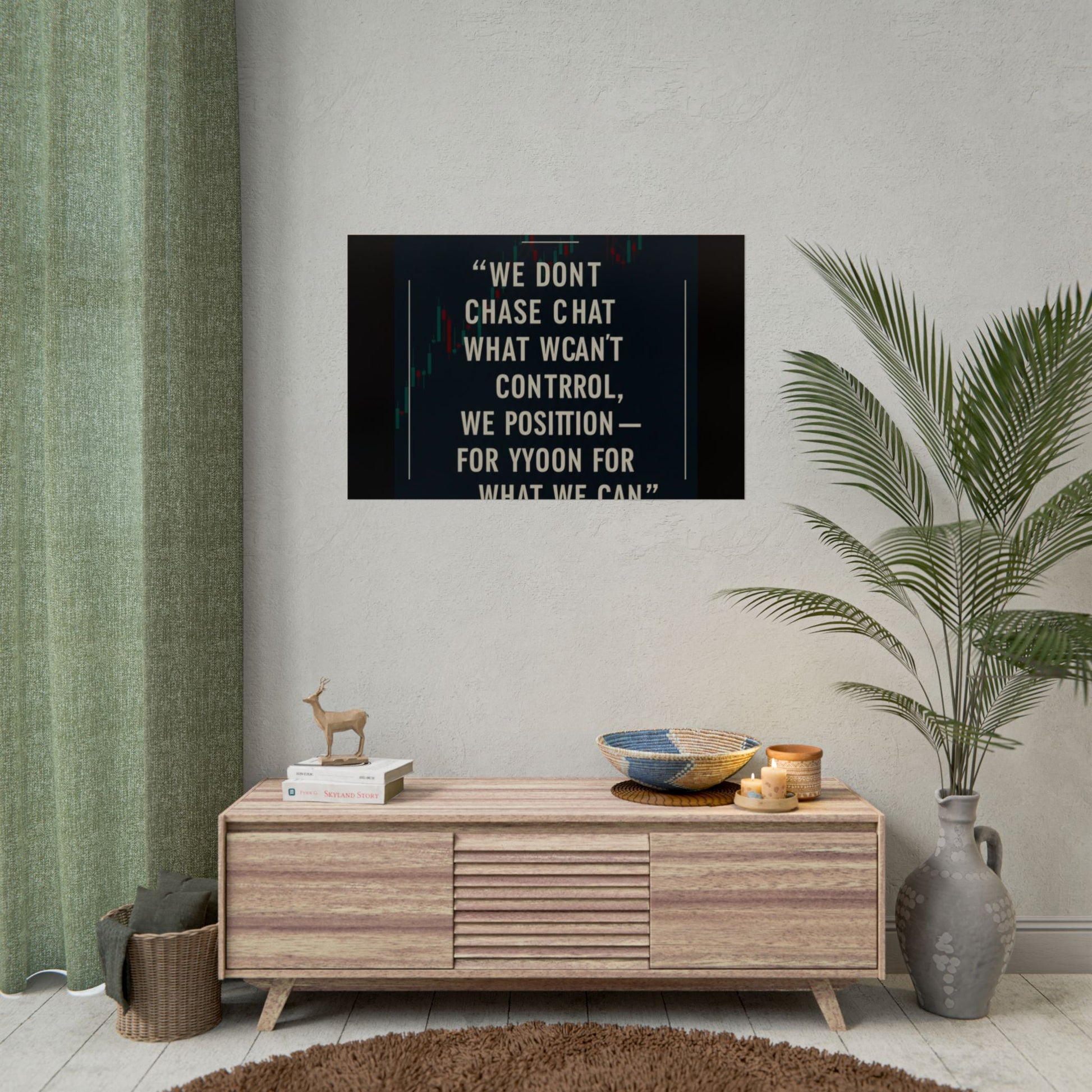 We Don’t Chase What We Can’t Control Art Poster, Motivational Quote Print, Modern Home Decor, Office Inspiration, Thoughtful Gift Idea - Candleholm