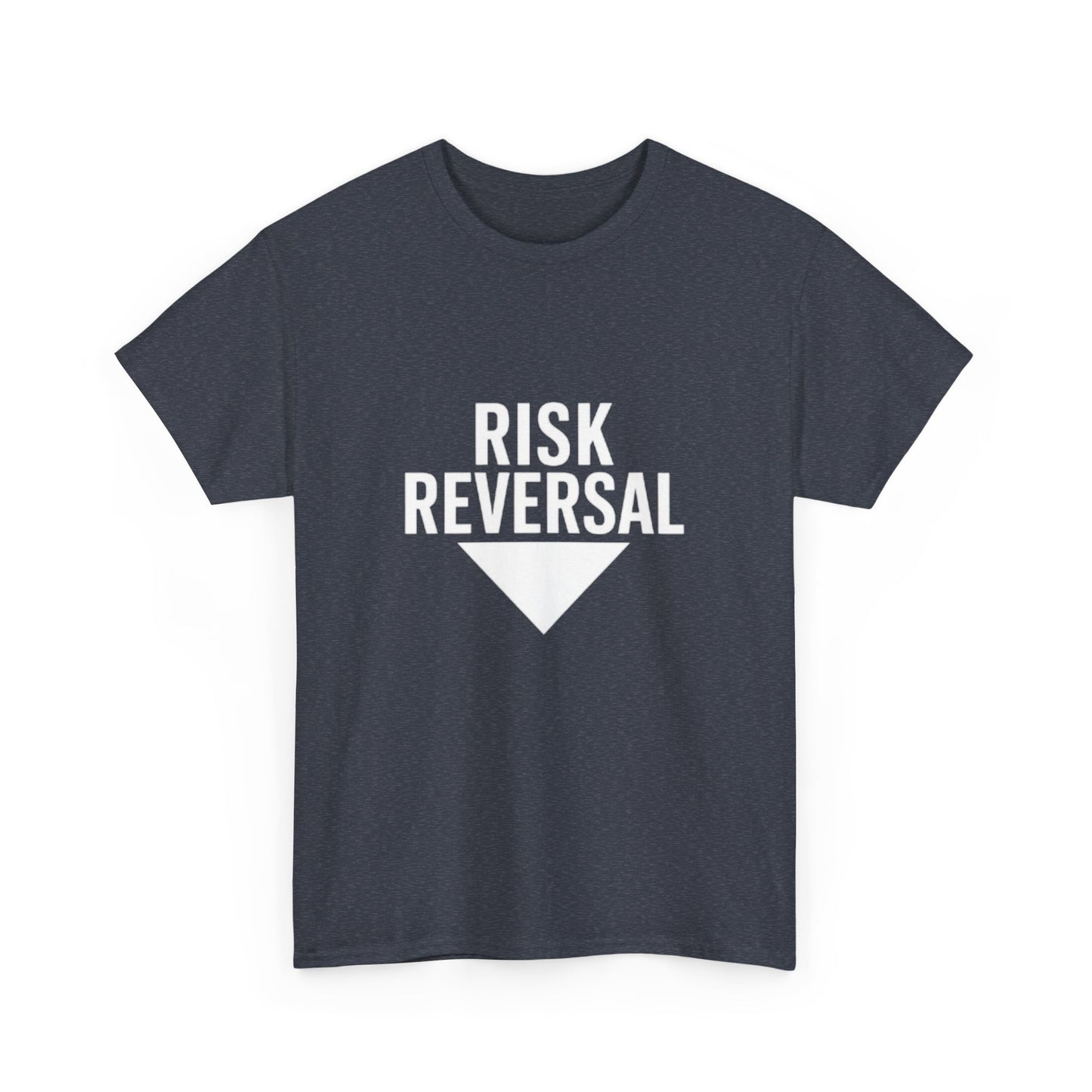 Risk Reversal Unisex Heavy Cotton Tee, Casual Graphic T-Shirt, Motivational Shirt, Relaxed Fit Tee, Thought-Provoking Wear - Candleholm