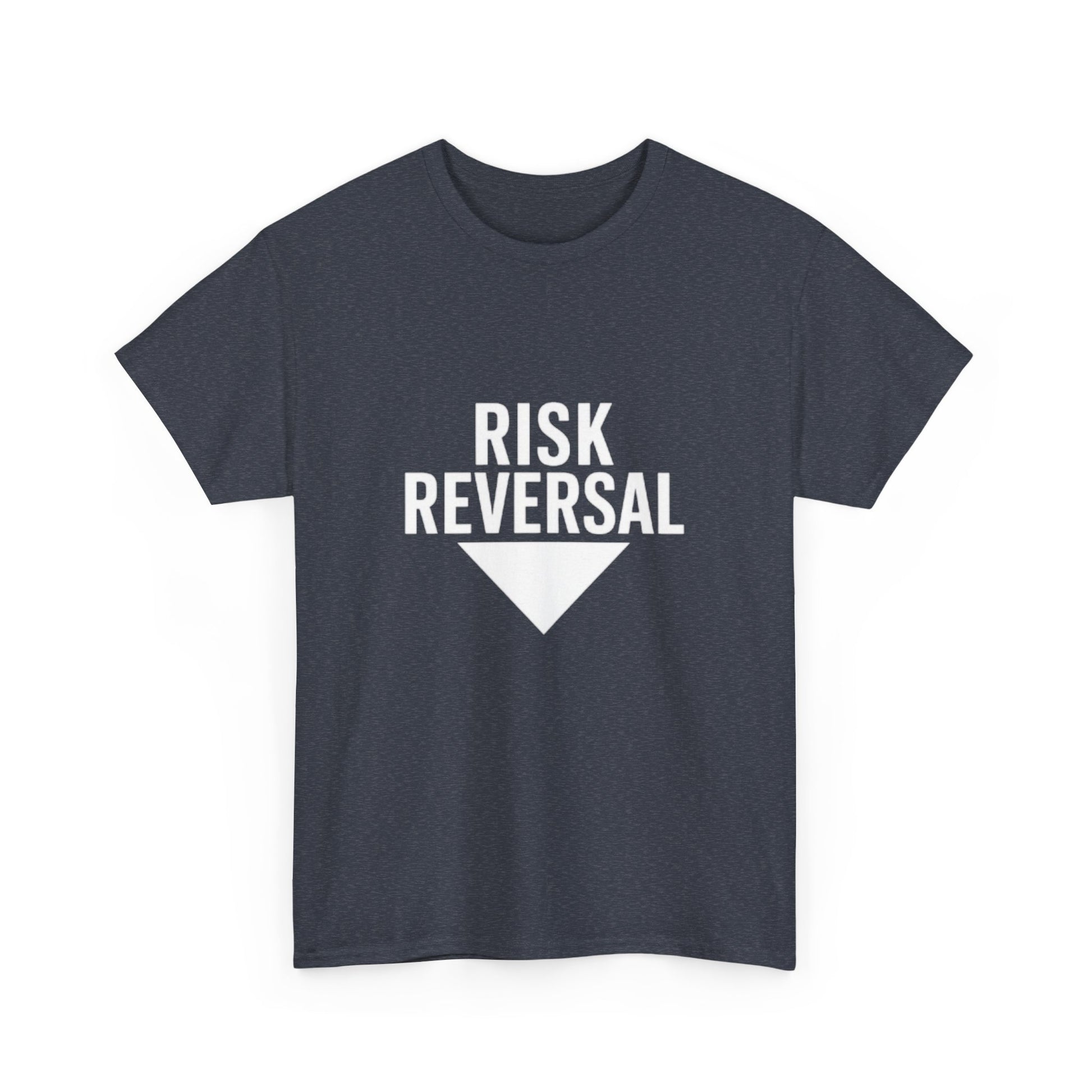 Risk Reversal Unisex Heavy Cotton Tee, Casual Graphic T-Shirt, Motivational Shirt, Relaxed Fit Tee, Thought-Provoking Wear - Candleholm