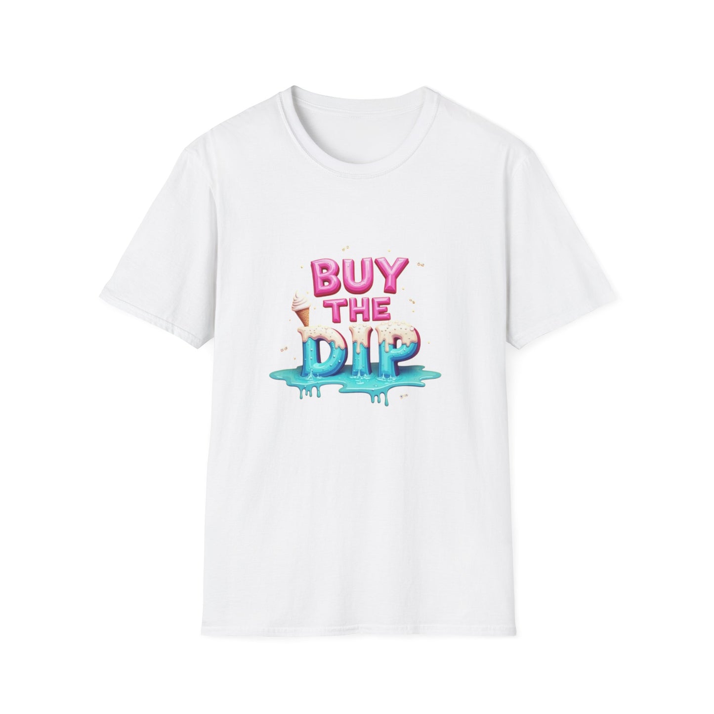 Buy The Dip Unisex Softstyle T-Shirt | Trendy Investment Tee, Crypto Apparel, Casual Wear, Gift for Traders, Financial Humor - Candleholm