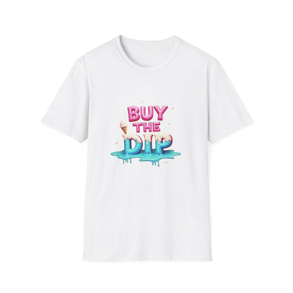 Buy The Dip Unisex Softstyle T-Shirt | Trendy Investment Tee, Crypto Apparel, Casual Wear, Gift for Traders, Financial Humor - Candleholm