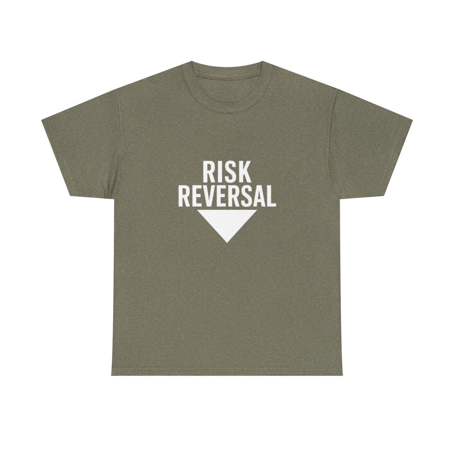 Risk Reversal Unisex Heavy Cotton Tee, Casual Graphic T-Shirt, Motivational Shirt, Relaxed Fit Tee, Thought-Provoking Wear - Candleholm